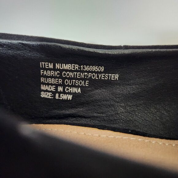 Torrid Black Faux Suede Platform Tapered Pump Heels Extra Wide Width Size 8.5WW - Picture 6 of 8